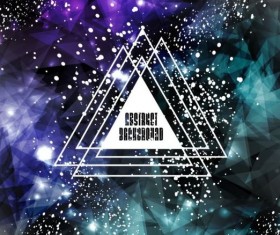 Complicated light dots with triangle background vector 08