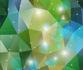 Creative modern polygon background vector set 01