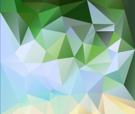 Creative modern polygon background vector set 02