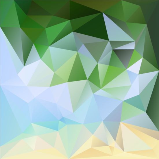 Creative modern polygon background vector set 02