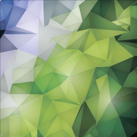 Creative modern polygon background vector set 03