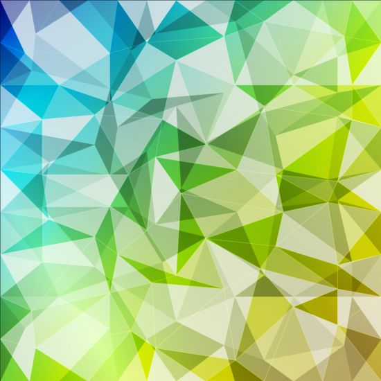 Creative modern polygon background vector set 05