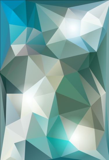 Creative modern polygon background vector set 06
