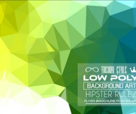 Creative modern polygon background vector set 07