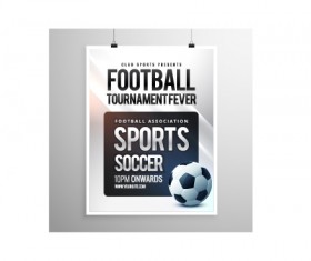 Creative soccer poster design set vector 02