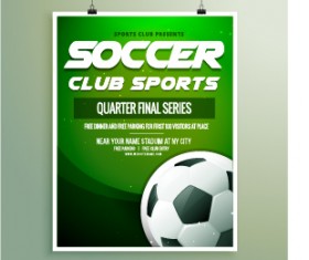 Creative soccer poster design set vector 04
