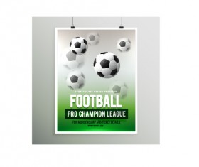 Creative soccer poster design set vector 05