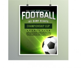 Creative soccer poster design set vector 06