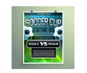 Creative soccer poster design set vector 07