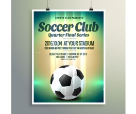 Creative soccer poster design set vector 10