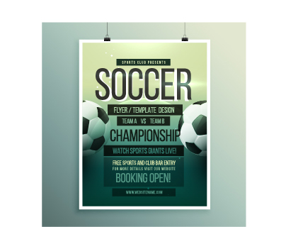 Creative soccer poster design set vector 11