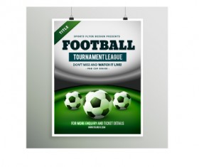 Creative soccer poster design set vector 12