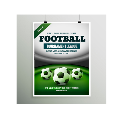 Creative soccer poster design set vector 12