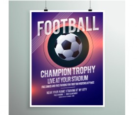 Creative soccer poster design set vector 14