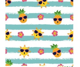 Cute summer seamless pattern vector