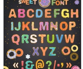 Cute sweet font vector