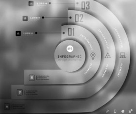 Dark Styles Options Infographics Vector 01