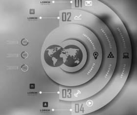 Dark Styles Options Infographics Vector 05