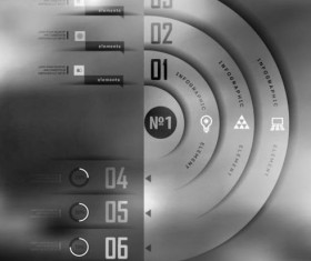 Dark Styles Options Infographics Vector 07