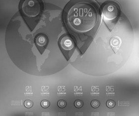 Dark Styles Options Infographics Vector 08