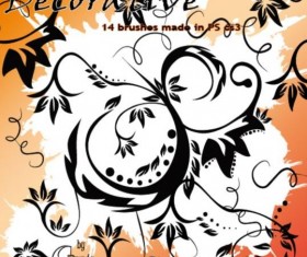 Different decorative brushes set