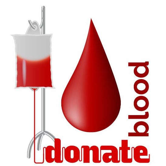 Donate blood creative vector material 02