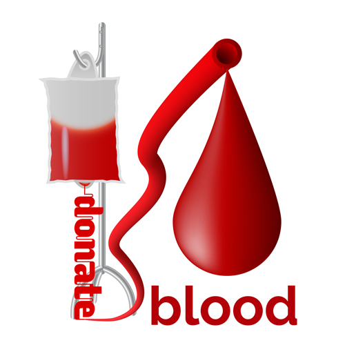 Donate blood creative vector material 05