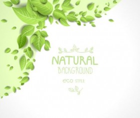 Eco style natural background vector 02