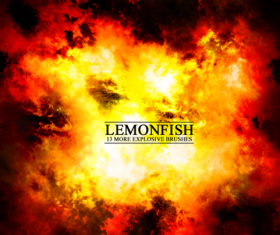 Explosion effect photoshop brushes