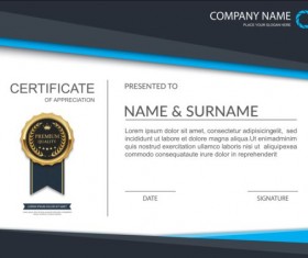 Exquisite certificate design vector 01