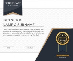 Exquisite certificate design vector 03