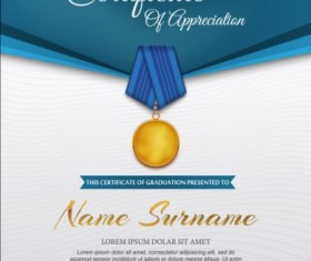 Exquisite certificate design vector 05