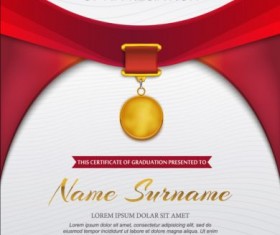 Exquisite certificate design vector 06