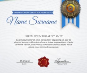 Exquisite certificate design vector 07