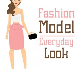 Fashion model vector material 01