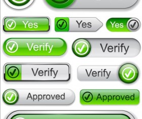 Fresh green button web vector 03