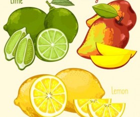 Fruit with name design vector 03