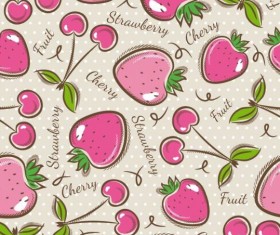 Fruits hand drawn vector seamless pattern 02