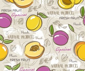 Fruits hand drawn vector seamless pattern 16