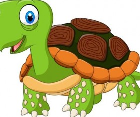Funny cartoon turtles vectors 03