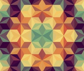 Geometric shape with mandala pattern vector 01