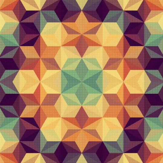 Geometric shape with mandala pattern vector 01