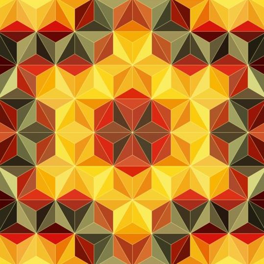 Geometric shape with mandala pattern vector 03