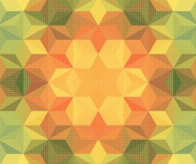 Geometric shape with mandala pattern vector 04