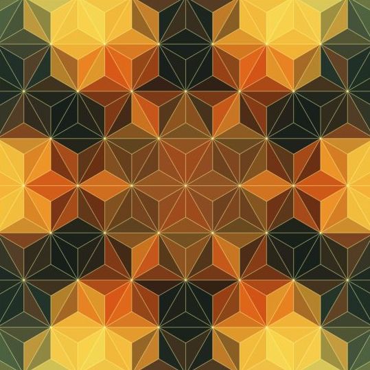 Geometric shape with mandala pattern vector 05