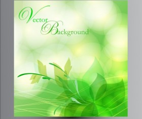 Green art floral background vector