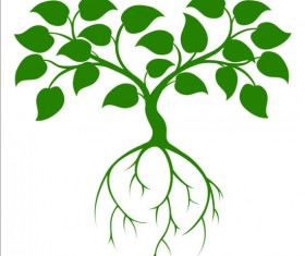 Green tree logos vector design
