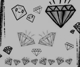 Hand Drawn Diamond Brushes