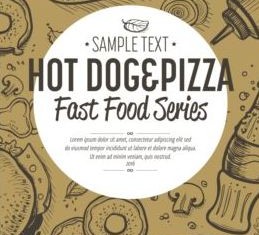 Hand drawn fast food banners vector 04