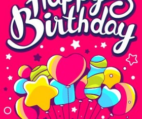 Hand drawn happy birthday illustration design vector 08